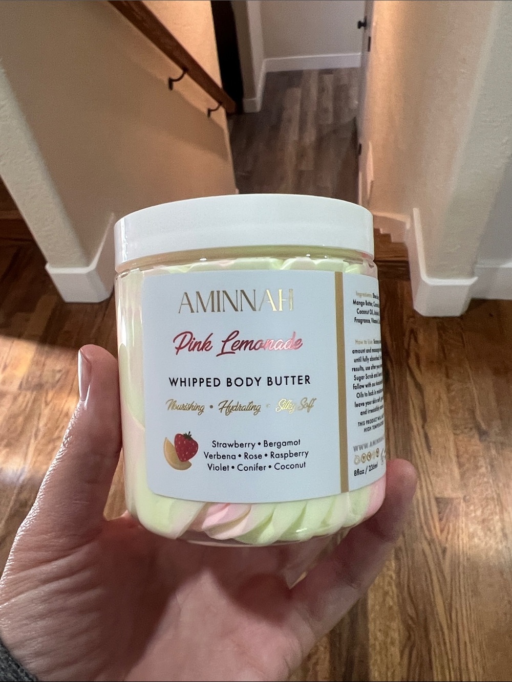 New AMINNAH Skincare “Pink Lemonade” Whipped Body Butter